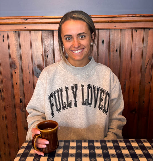 Fully Loved Grey Mockneck
