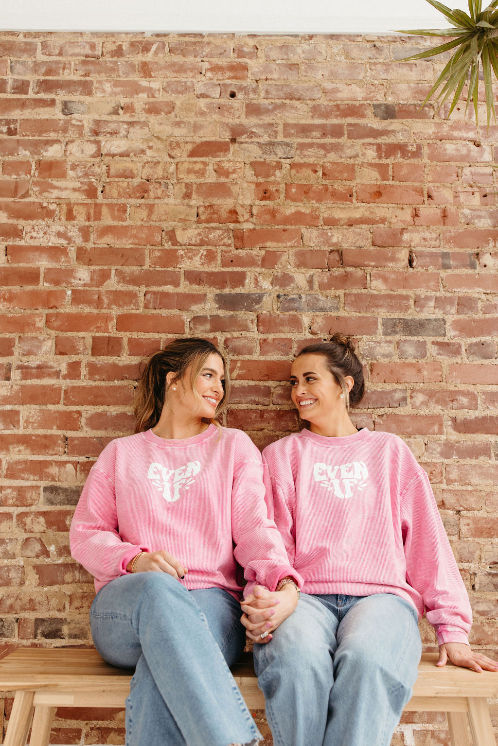 Even If Pink Corded Crew