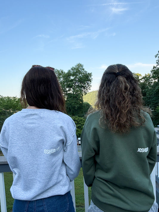 Joshua 1:9 Grey Crew Neck