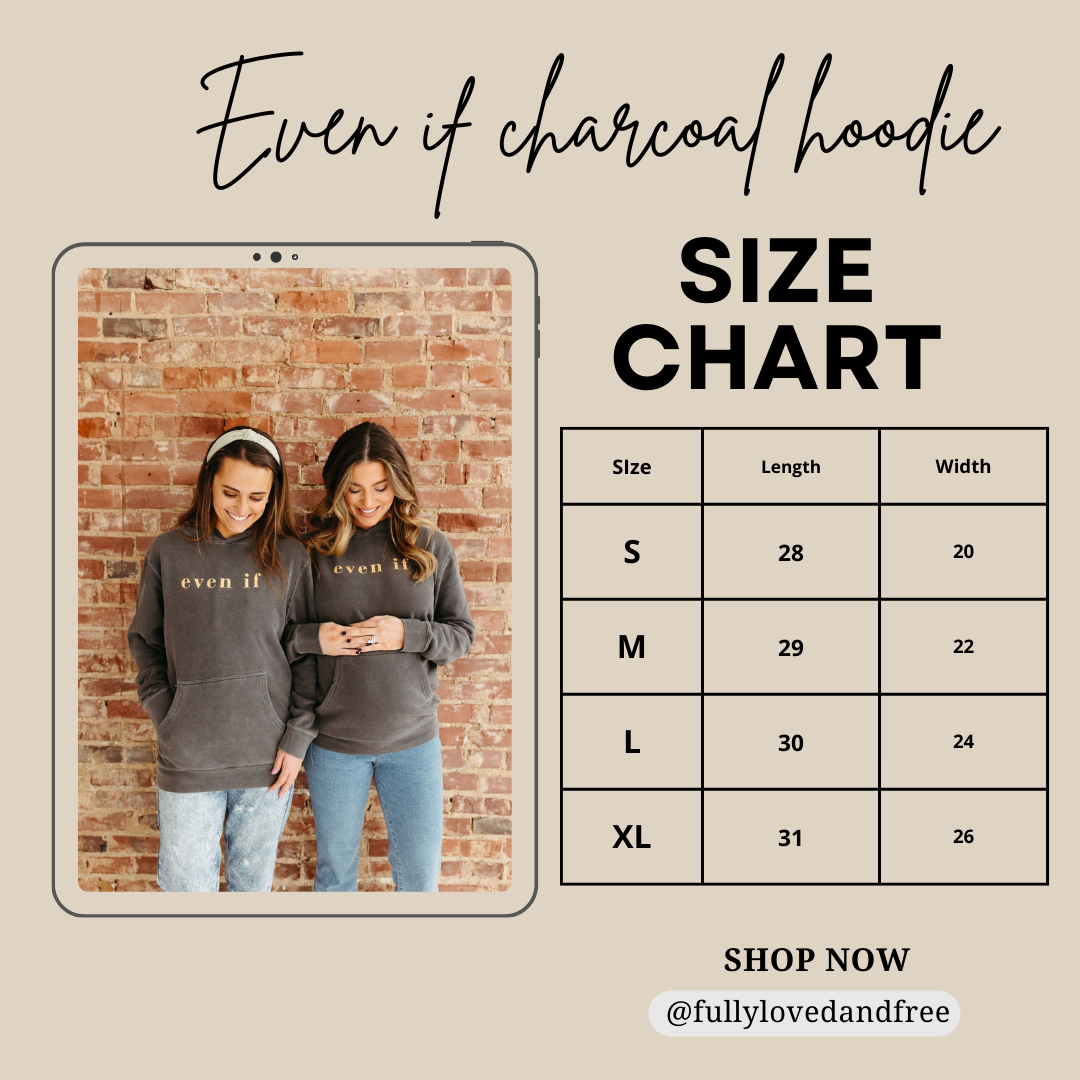 Even If Charcoal Hoodie