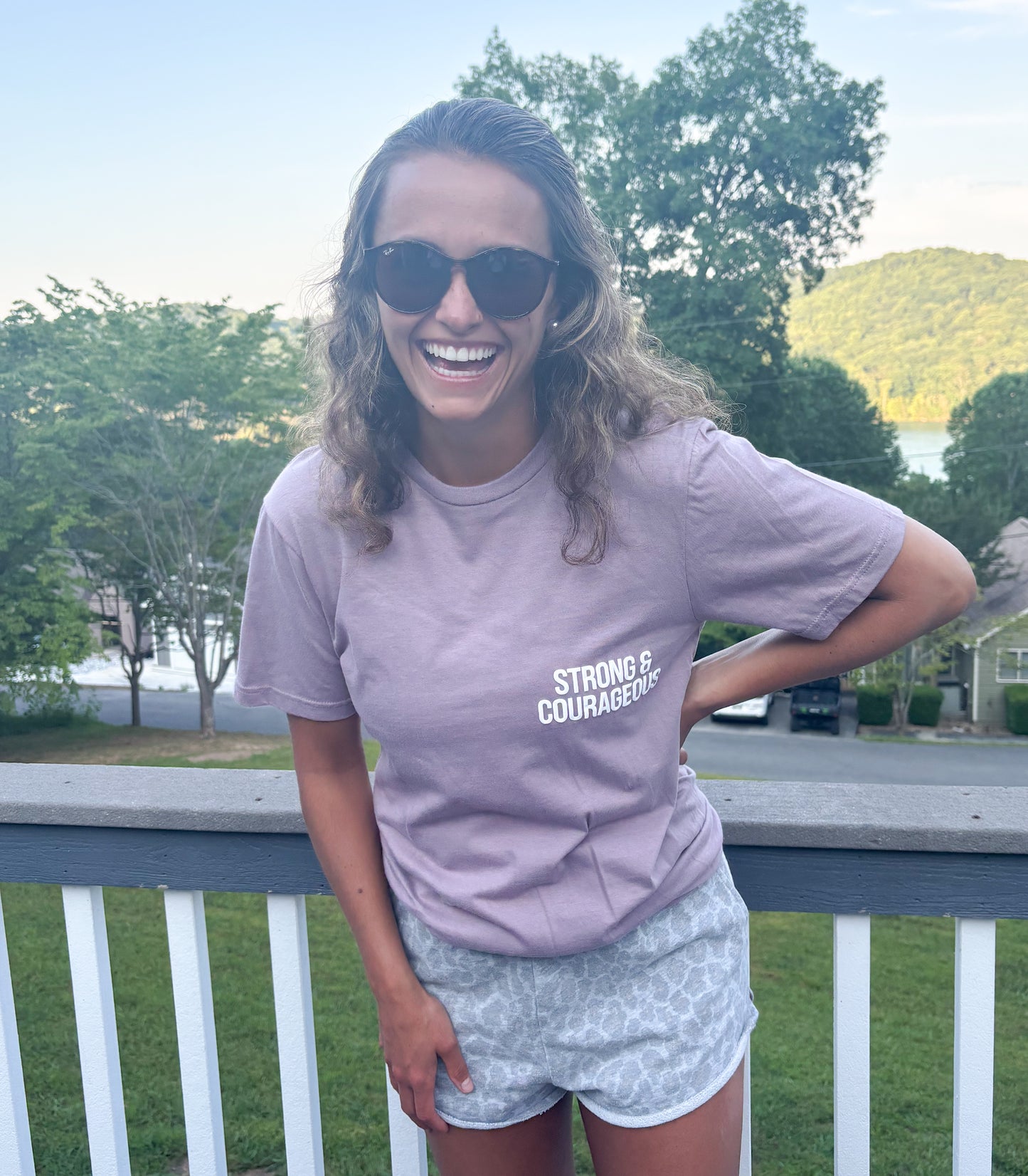 Joshua 1:9 Light Purple Tee
