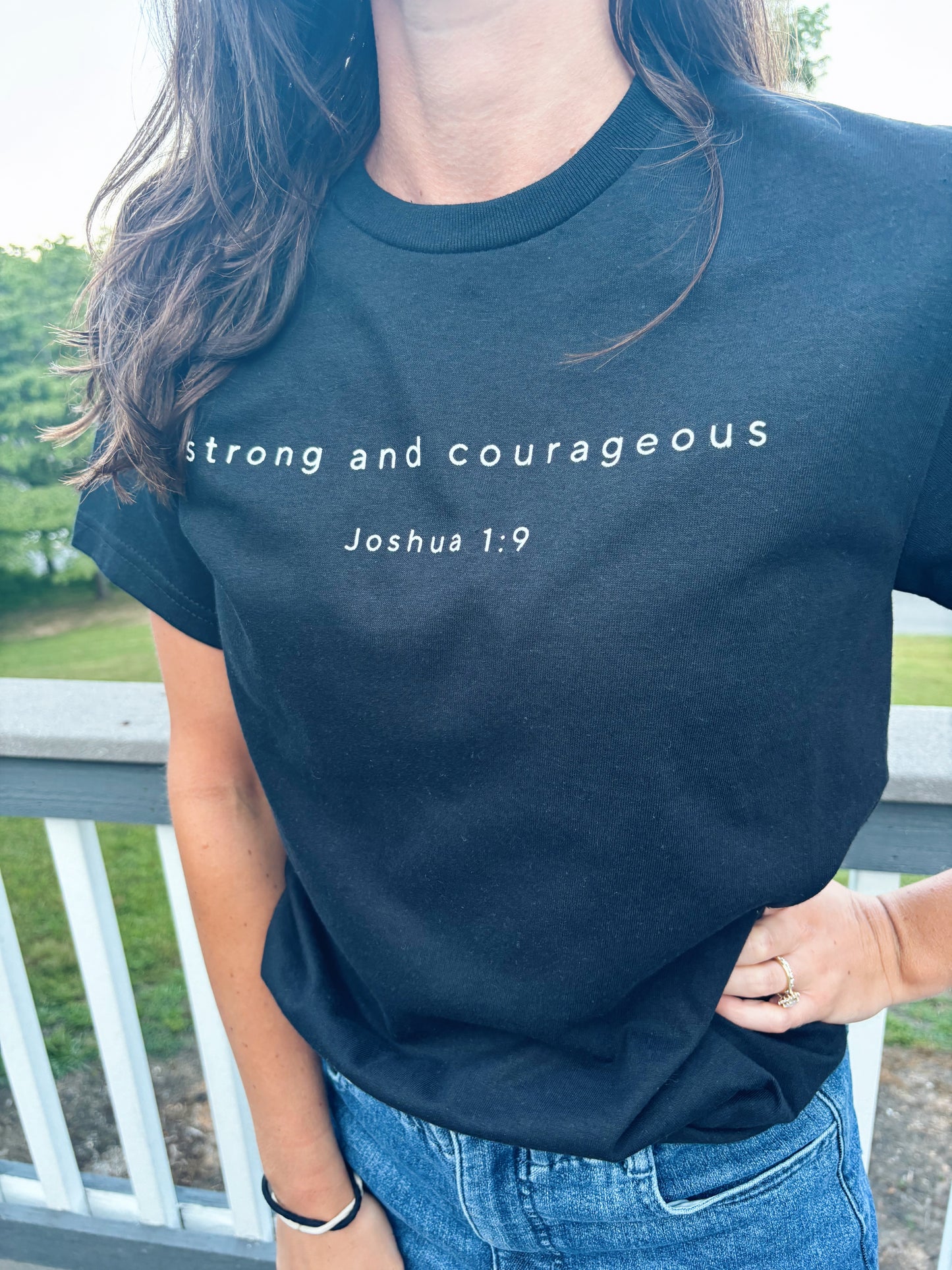 Joshua 1:9 Black Tee