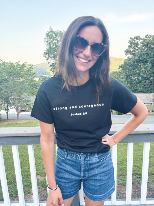 Joshua 1:9 Black Tee