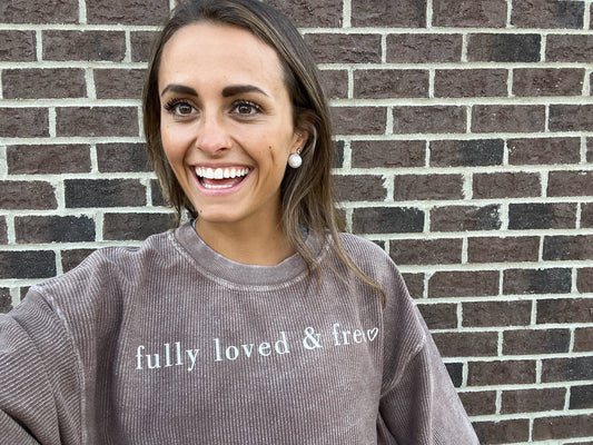 Fully Loved Espresso Corded Crew