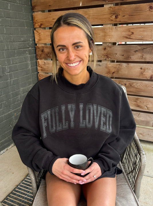 Fully Loved Black Mockneck