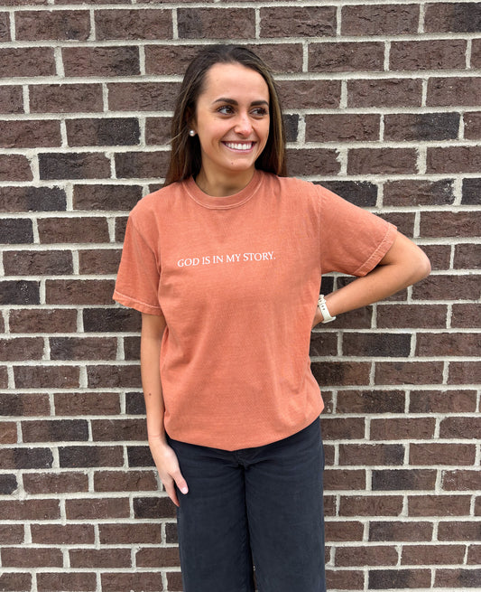 God is in my story tee