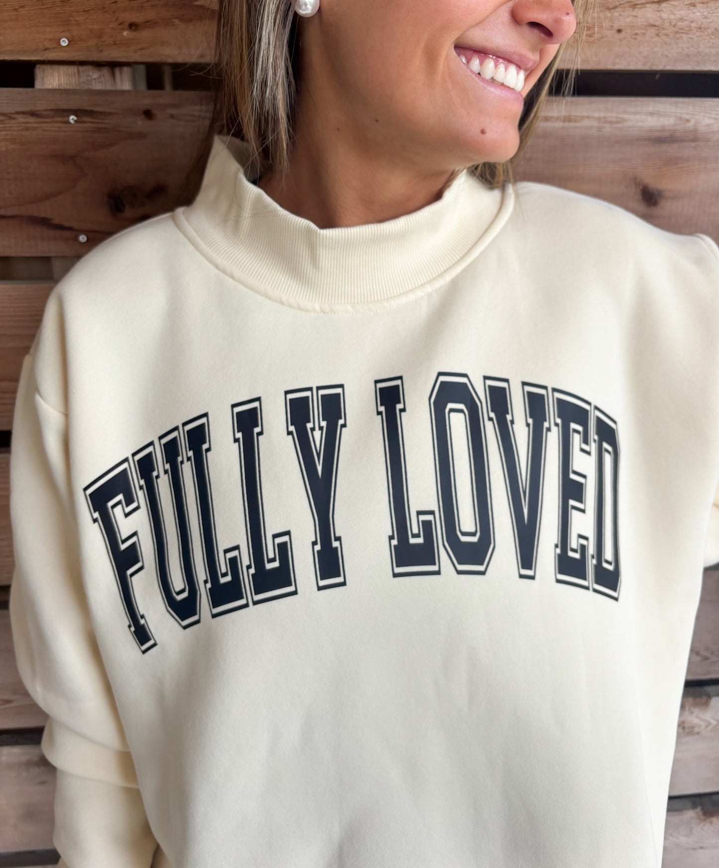 Fully Loved Apricot Mockneck