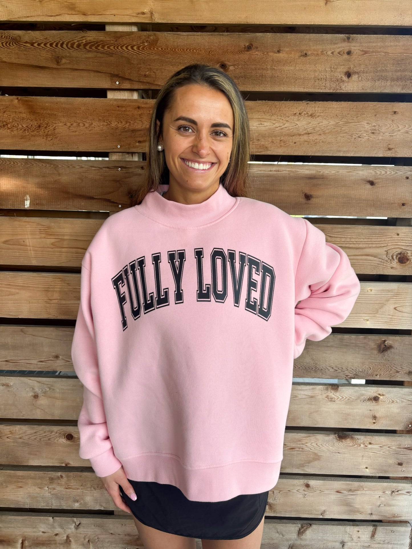 Fully Loved Pink Mockneck