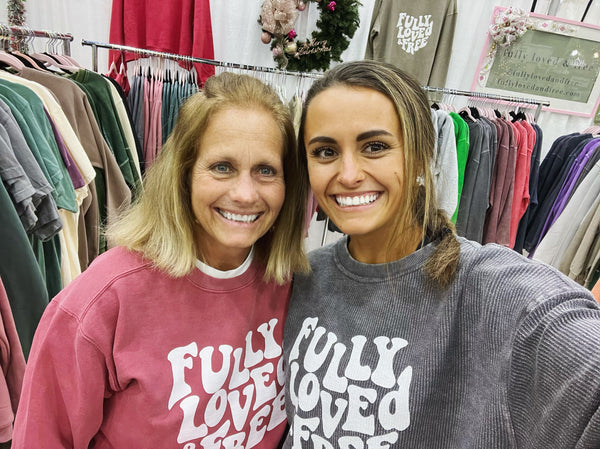 Fully Loved and Free Charcoal Corded Crew