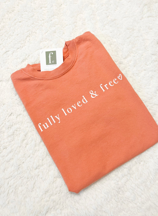 Fully Loved and Free Terracotta Tee