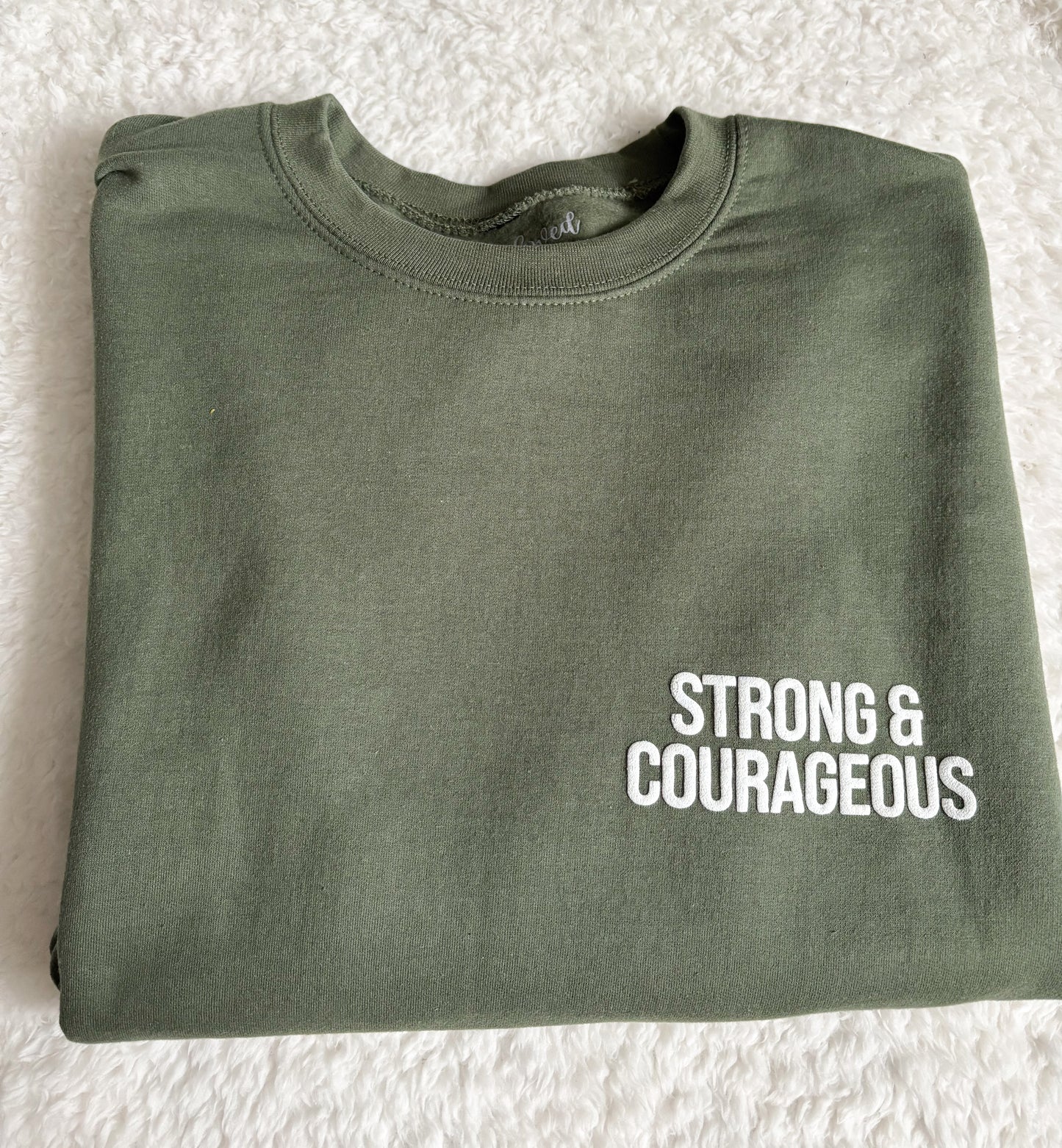 Joshua 1:9 Green Crew Neck