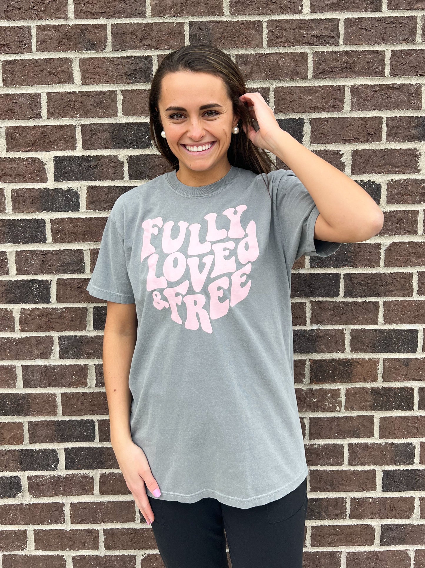 Fully Loved and Free Grey Tee